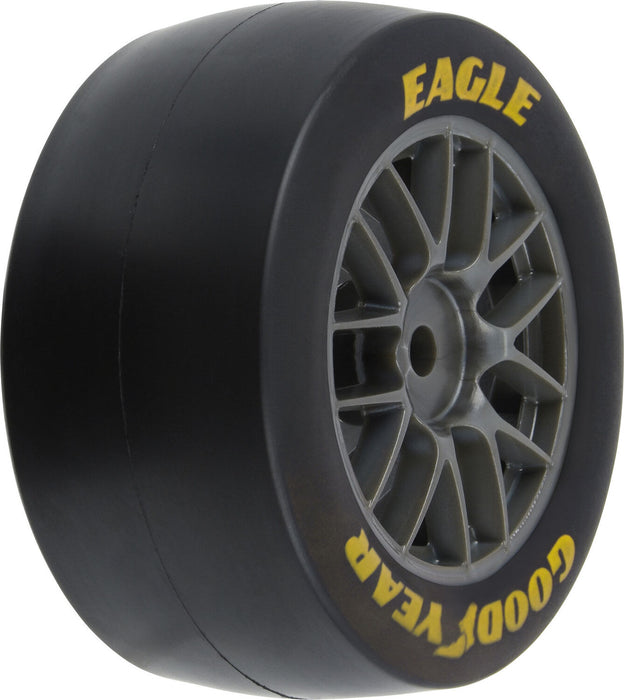 1/12 Goodyear Eagle Soft Tire F/R MTD Gray Wheels (4): Losi NASCAR
