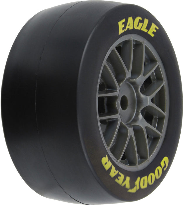 1/12 Goodyear Eagle Soft Tire F/R MTD Gray Wheels (4): Losi NASCAR