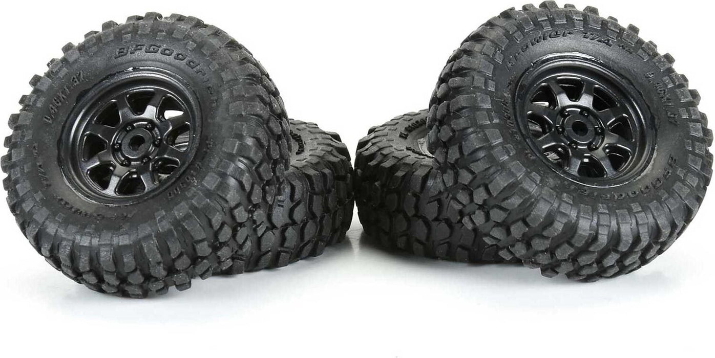1/30 BFG Krawler T/A KX Front/Rear Mounted Black Icon Nuevo (4) for Axial SCX30