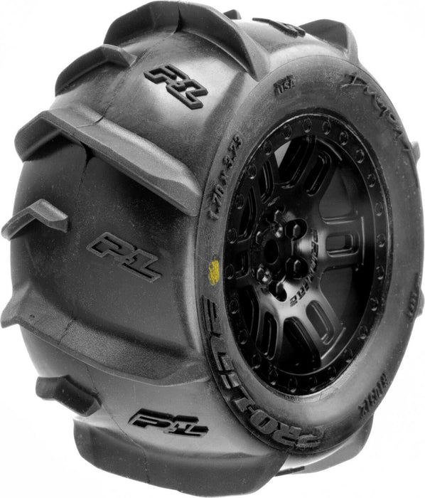 1/16 Dumont F/R MT Tires Black Split Six (2): ARRMA MINI KRATON
