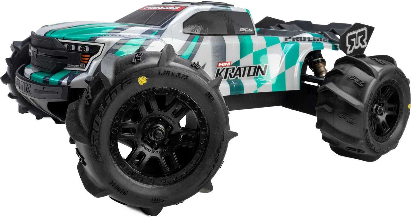 1/16 Dumont F/R MT Tires Black Split Six (2): ARRMA MINI KRATON
