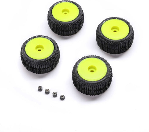 Blockade Tire, Pro-Line OE, Wheel, Yellow, Mounted: Micro-T