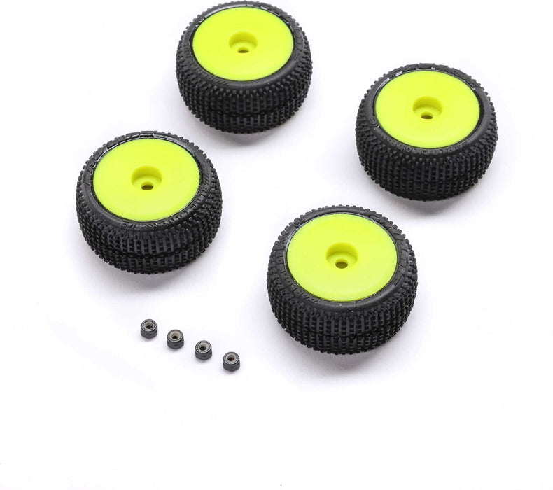 Blockade Tire, Pro-Line OE, Wheel, Yellow, Mounted: Micro-T