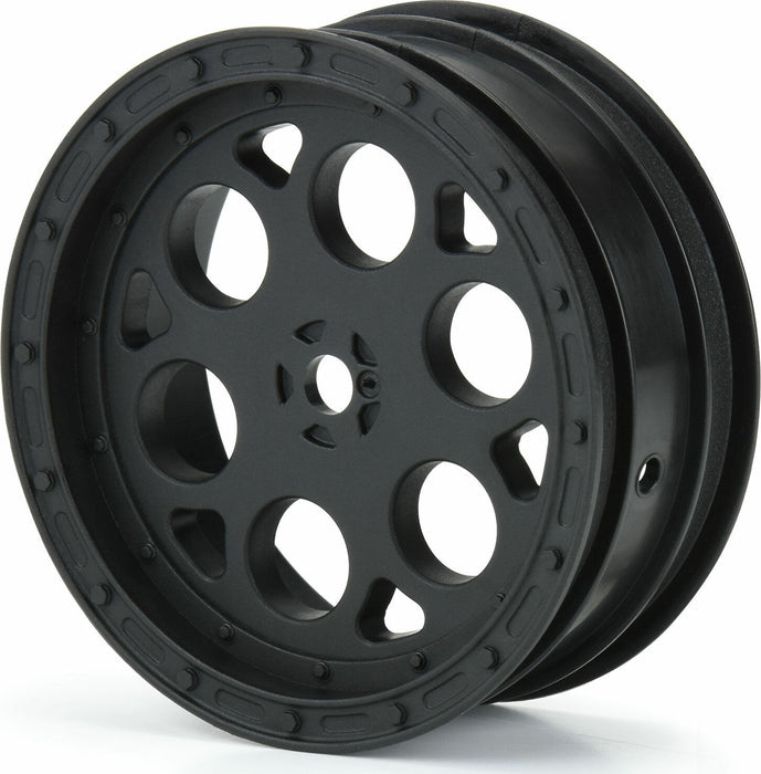 1/10 Showtime Front 2.2" 12mm Sprint Car Wheels (2) Black