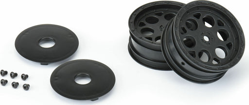1/10 Showtime Front 2.2" 12mm Sprint Car Wheels (2) Black
