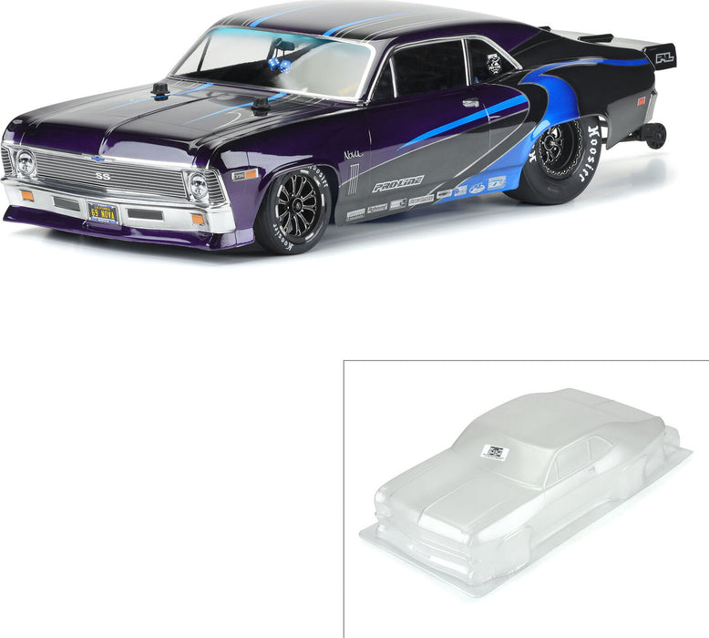 1/10 1969 Chevrolet Nova Clear Body: Drag Car
