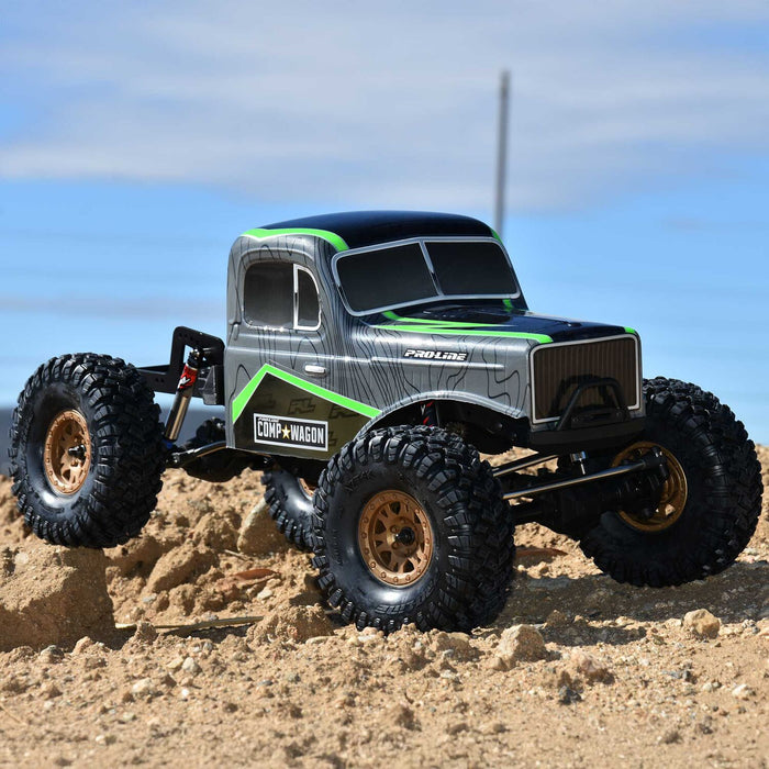 1/10 Limited Edition Pre-Cut/Pre-Painted Comp Wagon Cab-Only Body 12.3" (313mm) Wheelbase Crawlers, Grey/Black
