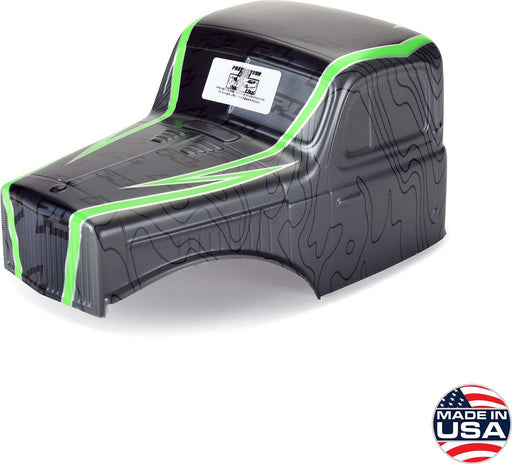 1/10 Limited Edition Pre-Cut/Pre-Painted Comp Wagon Cab-Only Body 12.3" (313mm) Wheelbase Crawlers, Grey/Black