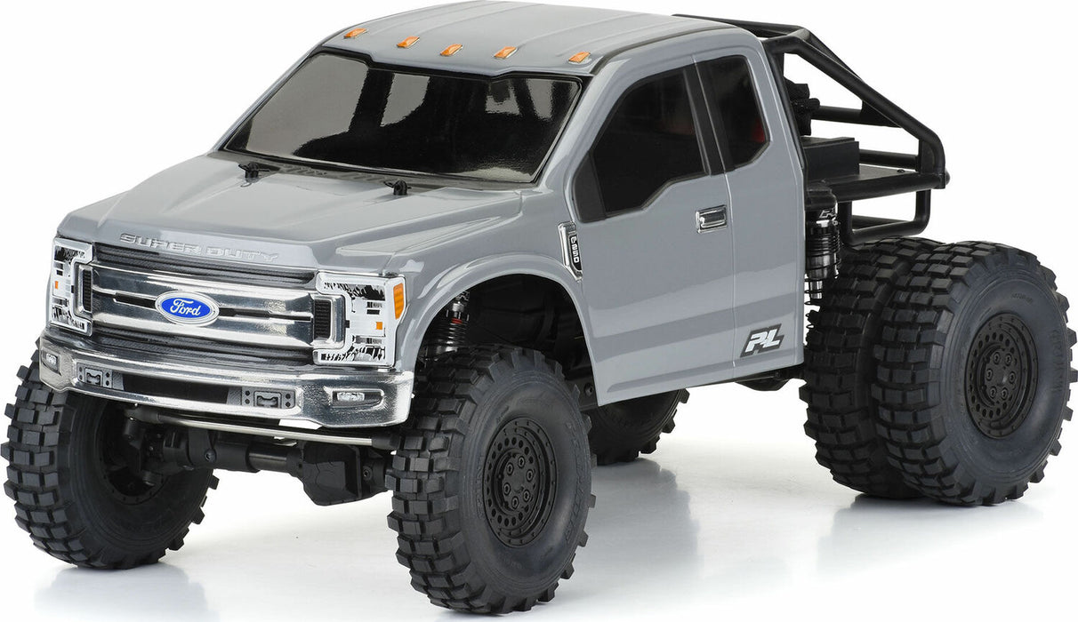 1/10 2017 Ford F-250 Super Duty Cab-Only Clear Body 12.3" WB Crawler