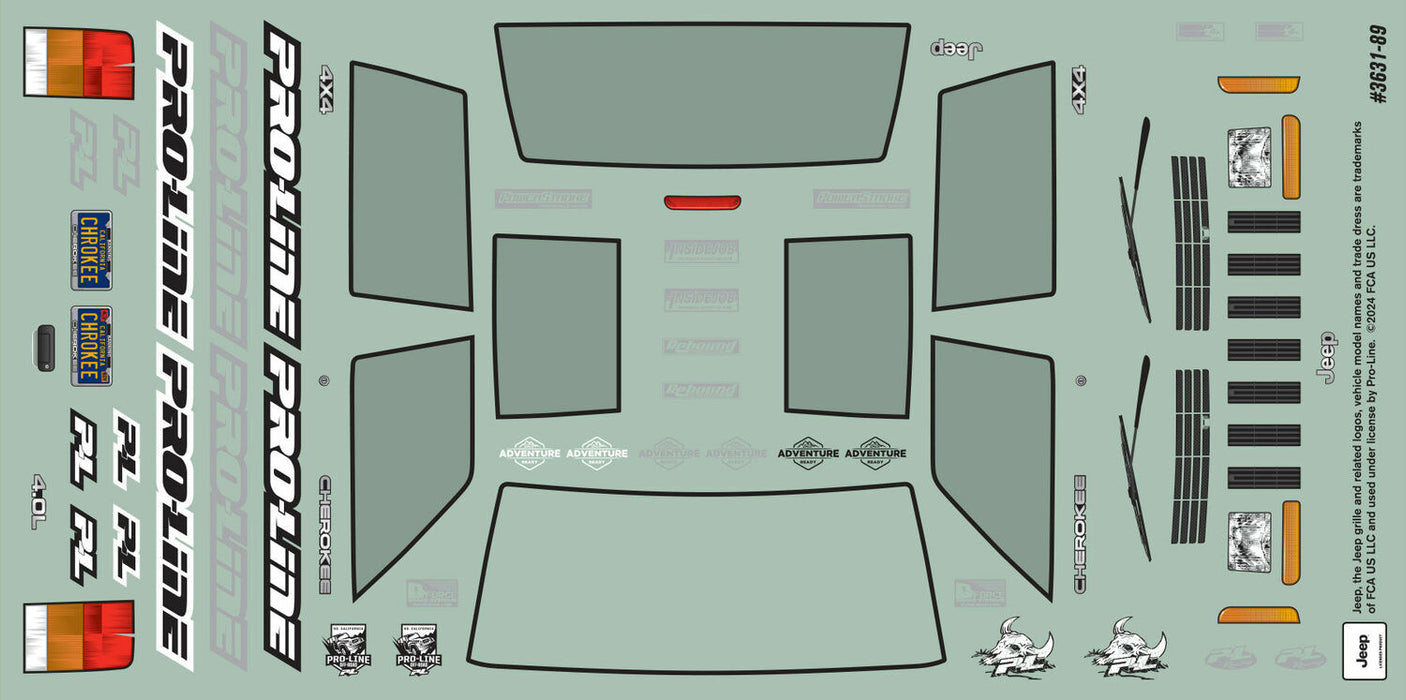 1/24 2001 Jeep Cherokee Clear Body: SCX24