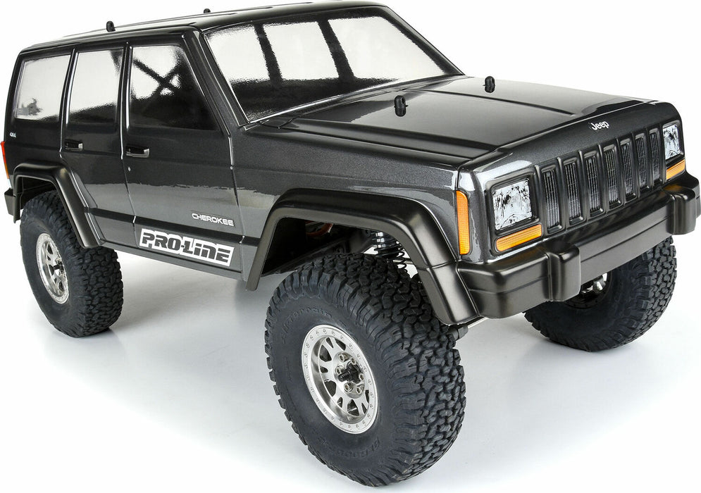 1/10 2001 Jeep Cherokee Clear Body 12.3” (313mm) Wheelbase Crawlers