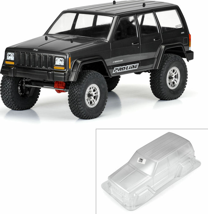 1/10 2001 Jeep Cherokee Clear Body 12.3” (313mm) Wheelbase Crawlers