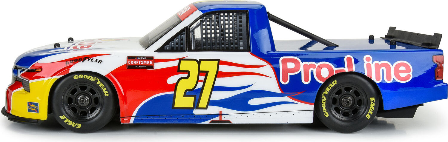1/12 Pre-Cut 2024 Chevy Silverado Truck Clear Body: Losi NASCAR