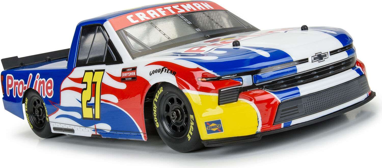 1/12 Pre-Cut 2024 Chevy Silverado Truck Clear Body: Losi NASCAR