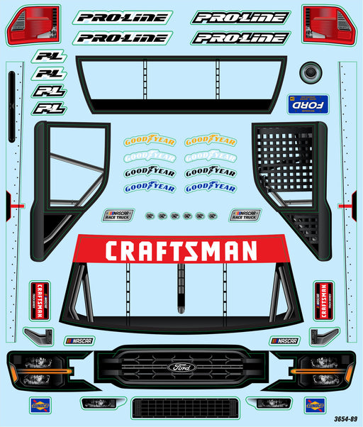 1/12 Pre-Cut 2024 Ford F-150 Truck Clear Body: Losi NASCAR