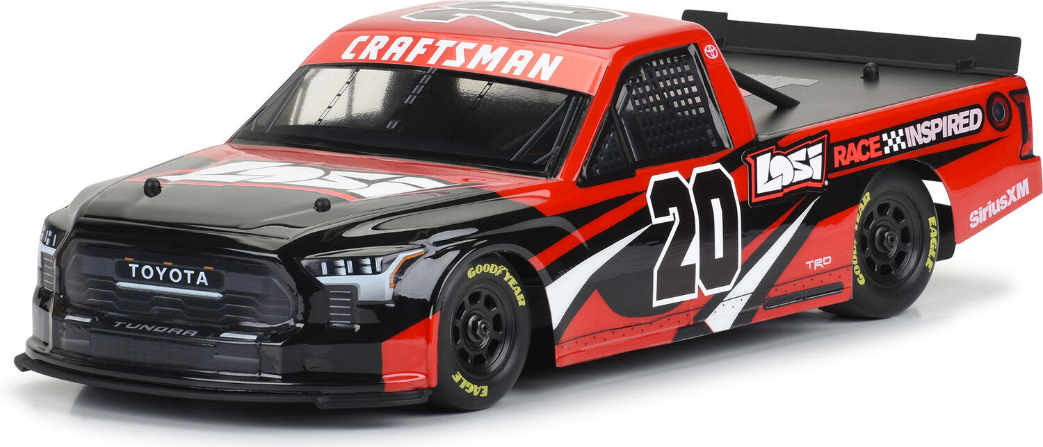 1/12 Pre-Cut 2024 Toyota Tundra Truck Clear Body: Losi NASCAR