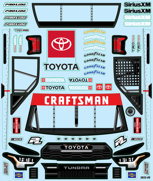 1/12 Pre-Cut 2024 Toyota Tundra Truck Clear Body: Losi NASCAR