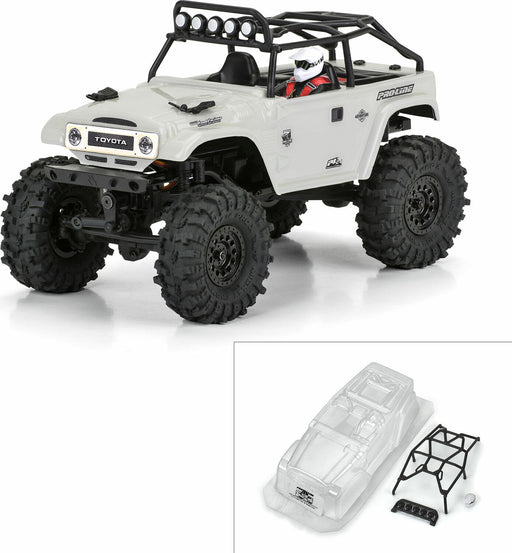 1/24 1979 Toyota Land Cruiser FJ40 Clear Body with Trail Cage: SCX24