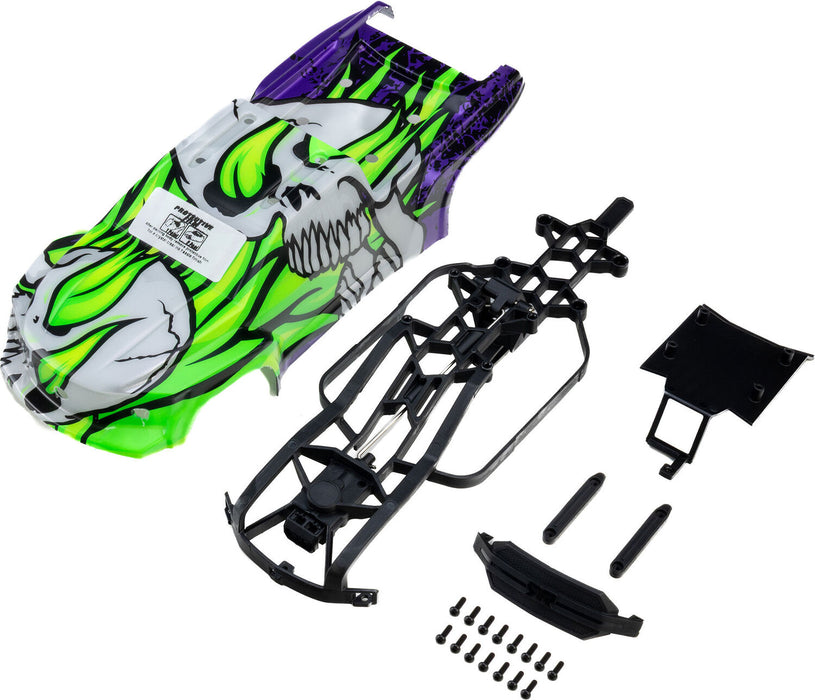 1/16 Limited Edition Pre-Cut/Pre-Painted Brute Body Ghostfire with Clipless System: ARRMA MINI KRATON
