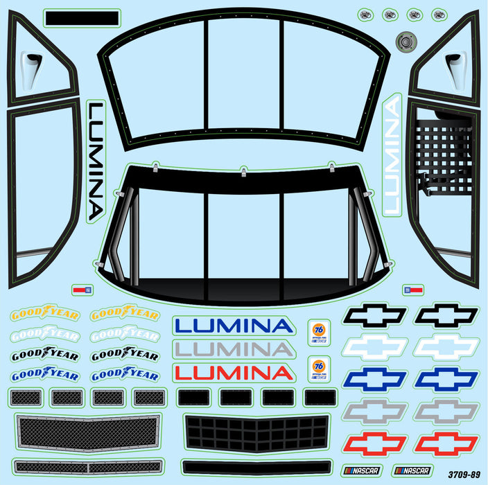 1/12 Pre-Cut 1990 Chevy Lumina Clear Body: Losi NASCAR