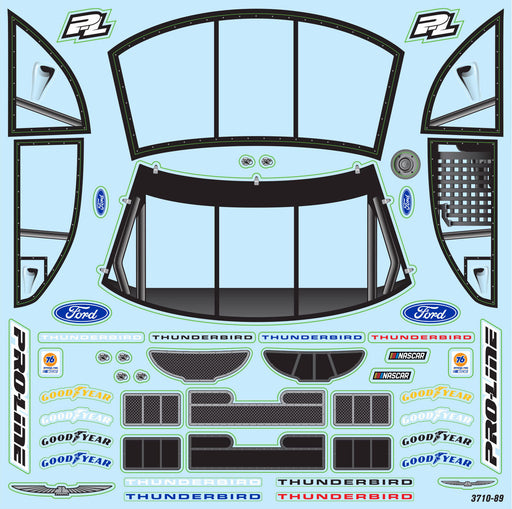 1/12 Pre-Cut 1996 Ford Thunderbird Clear Body: Losi NASCAR