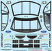 1/12 Pre-Cut 1996 Ford Thunderbird Clear Body: Losi NASCAR