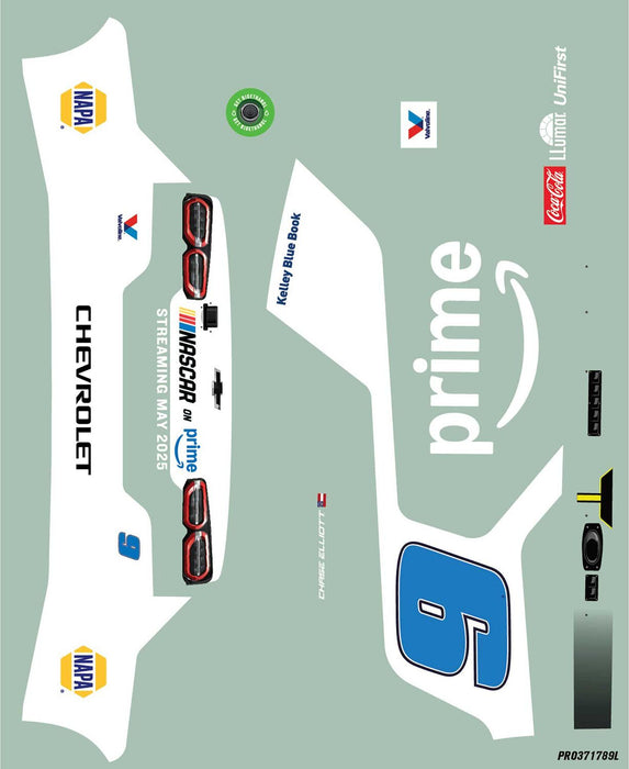 Limited Edition 1/12 Pre-Painted Chase Elliott #9 Amazon Prime 2025 Body: NASCAR GROM