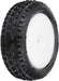 1/18 Wedge Front Carpet Mini-B Tires Mounted 8mm White Wheels (2)