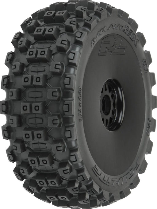 1/8 Badlands MX M2 Front/Rear Buggy Tires Mounted 17mm Black (2)