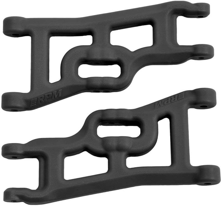 Front A-arms (2) Offset-Compensating, Black; Slash