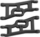 Front A-arms (2) Offset-Compensating, Black; Slash