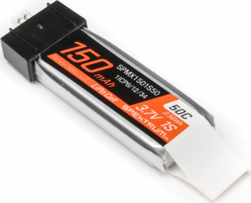 3.7V 150mAh 1S 50C LiPo Battery: JST PH1.25 Connector