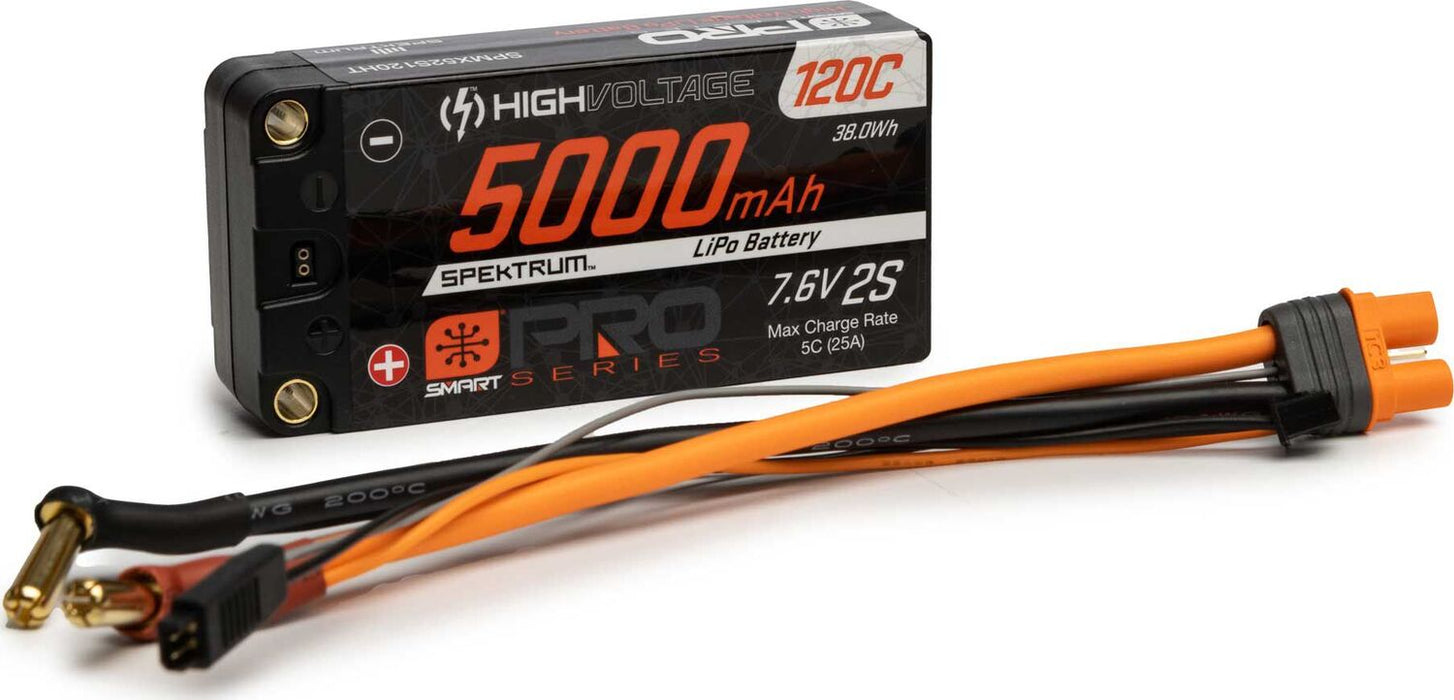 7.6V 5000mAh 2S 120C Smart Pro Race Shorty Hardcase LiHV Battery: Tubes, 5mm