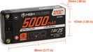 7.6V 5000mAh 2S 120C Smart Pro Race Shorty Hardcase LiHV Battery: Tubes, 5mm