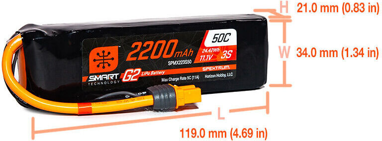 Smart Powerstage Air Bundle: G2 2200mAh 3S LiPo IC3 & S155 Charger