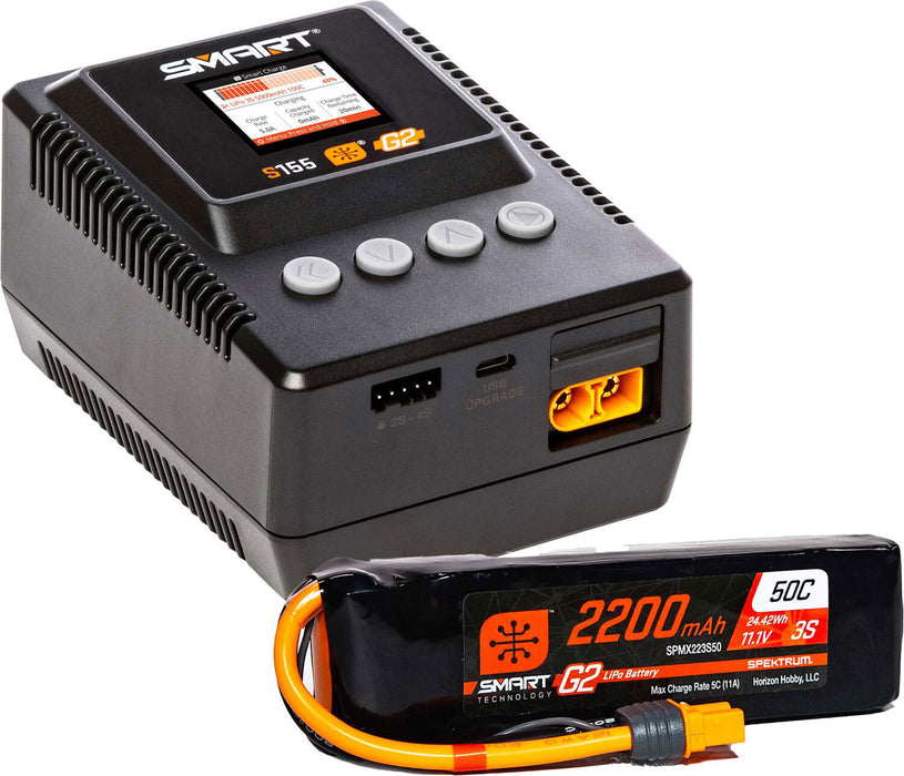 Smart Powerstage Air Bundle: G2 2200mAh 3S LiPo IC3 & S155 Charger