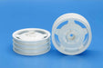 1/10 2wd Buggy Front Star-Dish Wheels, White (2)