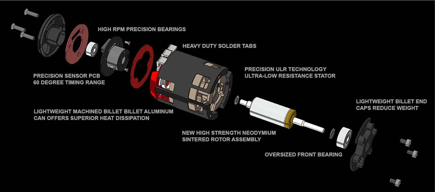 Tekin Eliminator Gen4 Sensored Brushless Drag Racing Motor, 13.5T