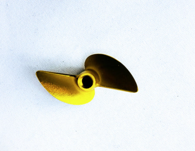 Rc Boat 3219 CNC propeller 32mm 1.9 pitch M4 threaded 7075 aluminum anodized Gold Prop (LH)
