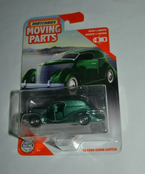 MATCHBOX 2020 MOVING PARTS '36 FORD SEDAN CUSTOM METAL FLAKE GREEN