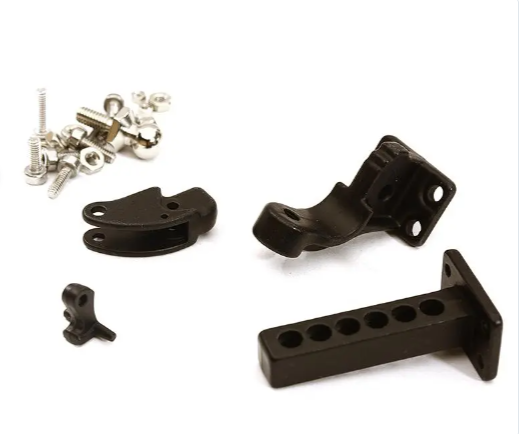 Rear Bumper Receiving Hitch w/ Ball Mount & Pintle Hook Combo for Traxxas TRX-4