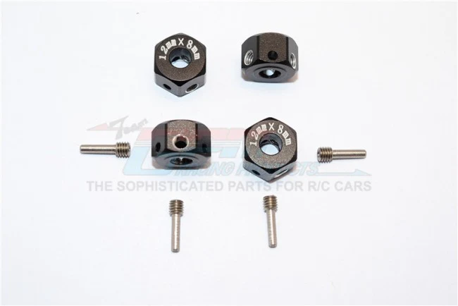 ALUMINIUM UNIVERSAL HEX ADAPTER 12MMX8MM - 4PCS SET