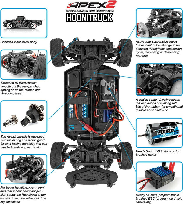 Apex2 Hoonitruck 1/10 On-Road 4wd RTR