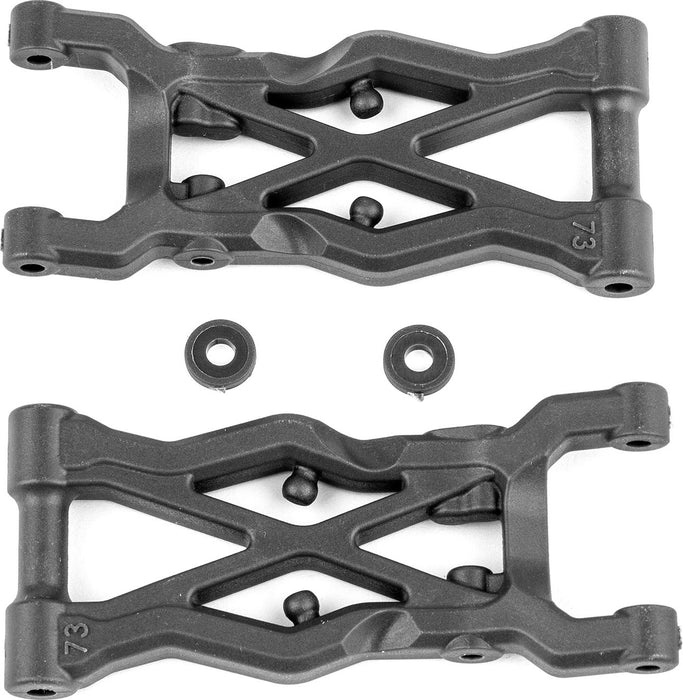 RC10B6.2 Factory Team Rear Suspension Arms, 73mm, Carbon