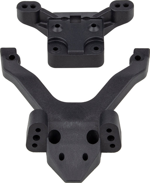 RC10B6.4 FT Top Plate and Ballstud Mount, Carbon