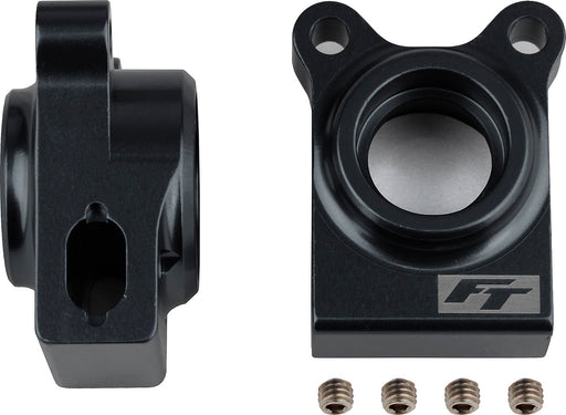 RC10B74.1 FT Rear Hubs, Black Aluminum