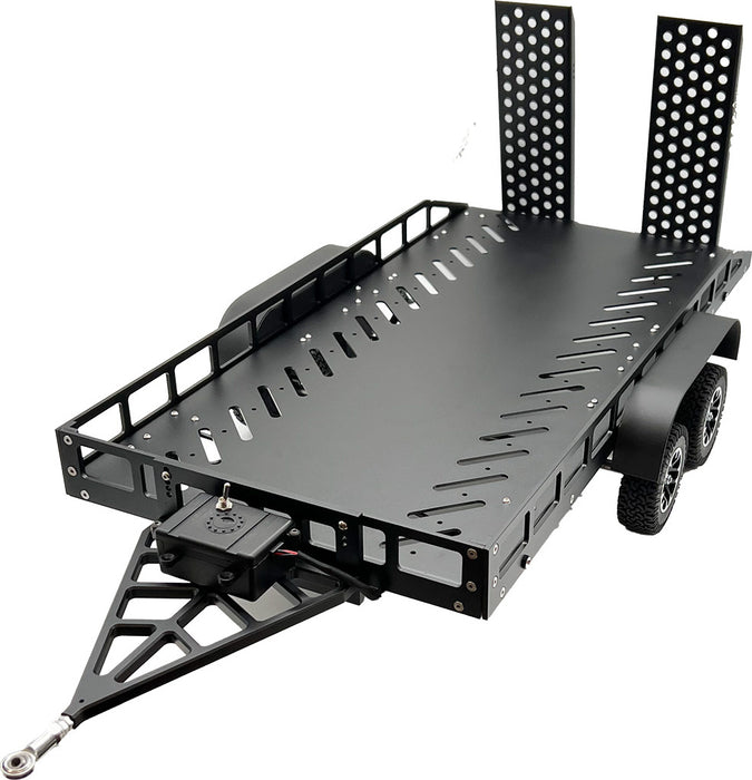 1/10 Scale Full Metal Black Trailer with LED Lights