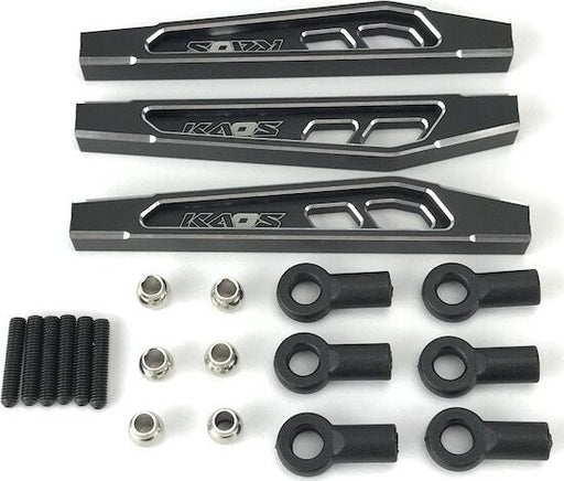 Front Upper & Lower Suspension Links (69mm, CNC Aluminum, Bla
