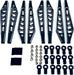 KAOS Suspension Linkage Set for F250 chassis, black anodiz