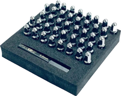 Bullet Wheel Lug(silver chrome M2.5 studs, w/tool, 40pcs)